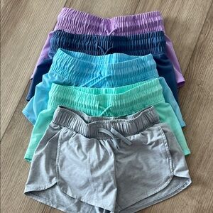 5 pairs of girls All in Motion Shorts